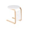 Bentwood Sofa Side Table with Square Tabletop and Storage Bag