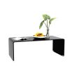 Whole Tempered Glass Tea Table Coffee Table; Table for Living Room; Black