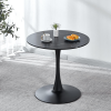 Tulip Special Dining Table; BLACK marble color top; MDF Dining Table ; Kitchen Table; exective desk