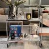 2 Tier Rolling Metal Serving Cart