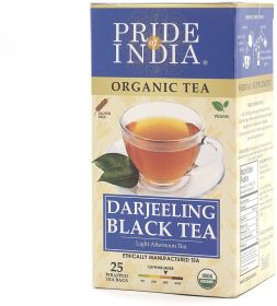 Pride Of India - Organic Darjeeling Black Tea;  25 Tea Bags 2.1 oz