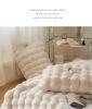 Large Cream Throw Blanket for Couch and for Bed, soft and cozy as rabbit fur.