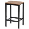 TREXM 5-Piece Kitchen Counter Height Table Set; Industrial Dining Table with 4 Chairs (Brown)