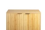 Bamboo 2 door cabinet; Buffet Sideboard Storage Cabinet; Buffet Server Console Table; Accent Cabinet; for Dining Room; Living Room; Kitchen; Hallway