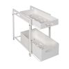 Metal Kitchen Cabinet Organizer with Drawers, White