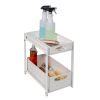 Metal Kitchen Cabinet Organizer with Drawers, White