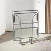 2 Tier Rolling Metal Serving Cart