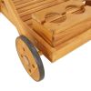 Tea Trolley 21.3"x34.3"x35.4" Solid Wood Acacia