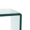 Console Table Whole Tempered Glass rectangular porch table bent transparent glass tea table