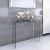 Console Table Whole Tempered Glass rectangular porch table bent transparent glass tea table