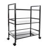 Widen 3 Tiers Multi-functional Storage Cart Black