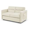 Loveseats Sofa Bed with Pull-out Bed;  Adjsutable Back and Two Arm Pocket