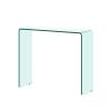 Console Table Whole Tempered Glass rectangular porch table bent transparent glass tea table