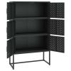 Highboard Black 31.5"x13.8"x53.1" Steel