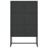 Highboard Black 31.5"x13.8"x53.1" Steel