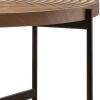 33"Modern Thread Design Round Coffee Table , MDF Table Top with Cross Legs Metal Base