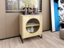 Storage Cabinet with Glass Door, Sideboard Buffet for Kitchen,Dining Room, Oak