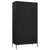 Wardrobe Black 35.4"x19.7"x70.9" Steel