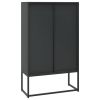 Highboard Black 31.5"x13.8"x53.1" Steel