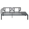 TOPMAX Outdoor 3-piece Aluminum Alloy Sectional Sofa Set with End Table and Coffee Table; Black Frame+Gray Cushion