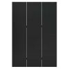 3-Panel Room Divider Black 47.2"x70.9" Steel