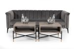 Modrest Walker Modern Concrete &amp; Metal Coffee Table