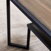 Tea table; Iron art living room side a few; 48inch Narrow Console Table for Living Room Or Hallway(Black/Brown)