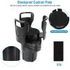 2 In 1 Car Cup Holder Extender Adapter 360Ã‚Â° Rotating Dual Cup Mount Organizer Holder For Most 20 oz Up To 5.9in Coffee Bottle