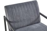 Modern design high quality fabric (GREY)+ steel armchair; for Kitchen; Dining; Bedroom; Living Room