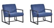 Modern design high quality fabric(BLUE) + steel armchair; for Kitchen; Dining; Bedroom; Living Room