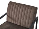 Modern design high quality fabric (BROWN)+ steel armchair; for Kitchen; Dining; Bedroom; Living Room