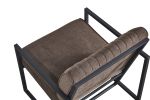 Modern design high quality fabric (BROWN)+ steel armchair; for Kitchen; Dining; Bedroom; Living Room