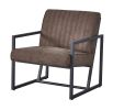 Modern design high quality fabric (BROWN)+ steel armchair; for Kitchen; Dining; Bedroom; Living Room