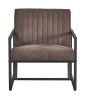 Modern design high quality fabric (BROWN)+ steel armchair; for Kitchen; Dining; Bedroom; Living Room