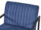 Modern design high quality fabric(BLUE) + steel armchair; for Kitchen; Dining; Bedroom; Living Room