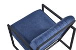 Modern design high quality fabric(BLUE) + steel armchair; for Kitchen; Dining; Bedroom; Living Room