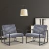 Modern design high quality fabric (GREY)+ steel armchair; for Kitchen; Dining; Bedroom; Living Room