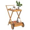 Tea Trolley 21.3"x34.3"x35.4" Solid Wood Acacia