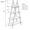 Solid bamboo wood oxford &ldquo;A&rdquo;frame ladder display bookshelf