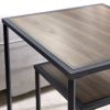 Tea table; Iron art living room side a few; 48inch Narrow Console Table for Living Room Or Hallway(Black/Brown)