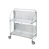 2 Tier Rolling Metal Serving Cart