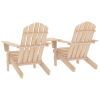 Patio Adirondack Chairs with Tea Table Solid Fir Wood