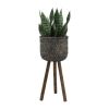 S/2 BAMBOO PLANTERS ON STANDS