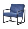 Modern design high quality fabric(BLUE) + steel armchair; for Kitchen; Dining; Bedroom; Living Room