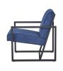 Modern design high quality fabric(BLUE) + steel armchair; for Kitchen; Dining; Bedroom; Living Room