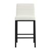 Cheap Modern Design High Counter Stool metal legs Kitchen Restaurant white pu Bar Chair(set of 2)