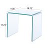 Small Clear Glass Side &amp; End Table; Tempered Glass End Table Small Coffee Table