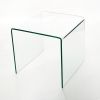 Small Clear Glass Side &amp; End Table; Tempered Glass End Table Small Coffee Table