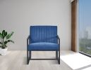 Modern design high quality fabric(BLUE) + steel armchair; for Kitchen; Dining; Bedroom; Living Room