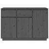 Sideboard Gray 43.3"x13.4"x29.5" Solid Wood Pine